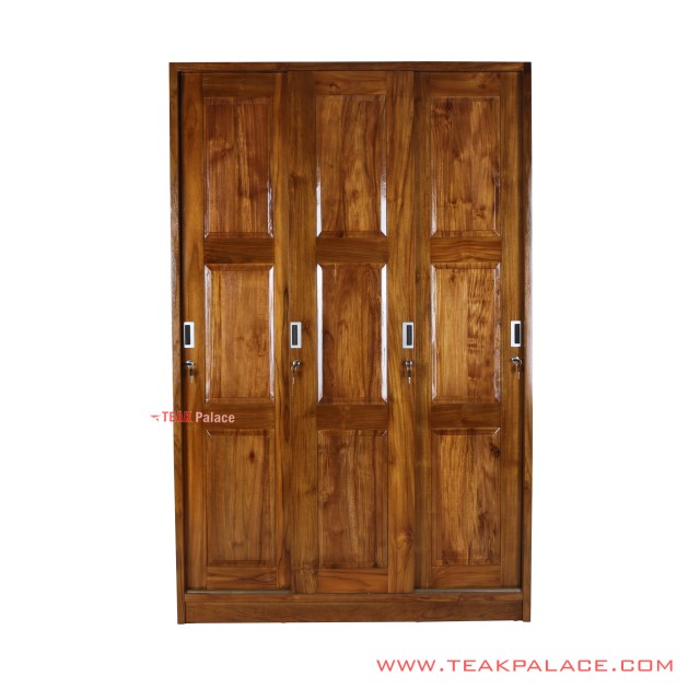 Lemari Pakaian Kayu Jati salak Brown Muda Seri Gilang Lemari Pakaian Kayu Jati salak Brown Muda Seri Gilang