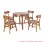 Meja 4 Kursi Makan Set Melia Golden Teak