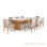 Meja Makan Minimalis Modern Aston 8 Kursi Golden Teak