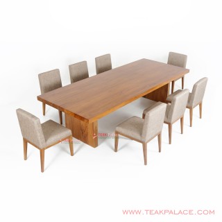Meja Makan Minimalis Modern Aston 8 Kursi Golden Teak Meja Makan Minimalis Modern Aston 8 Kursi Golden Teak