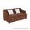 Sofa 2 Dudukan Minimali Musi Coklat