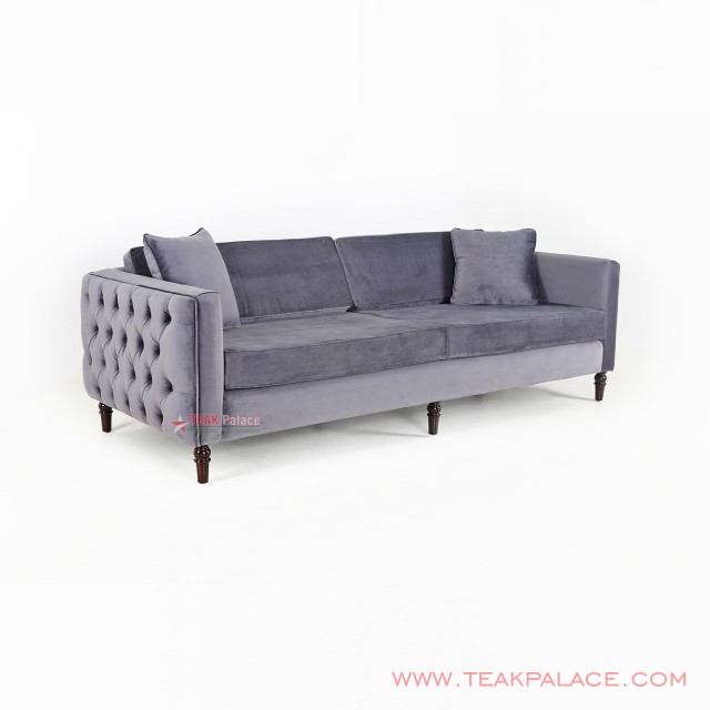 Sofa Minimalis Mewah Bulgari 3 Dudukan Abu Sofa Minimalis Mewah Bulgari 3 Dudukan Abu
