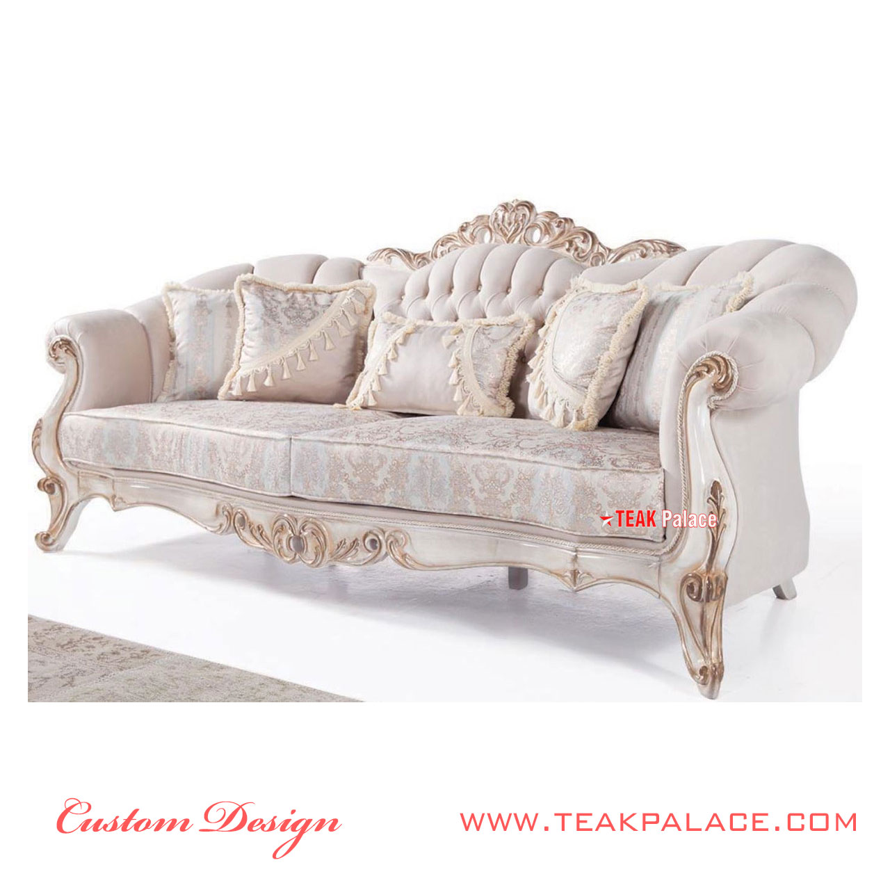 sofa ukir duco ivory emas